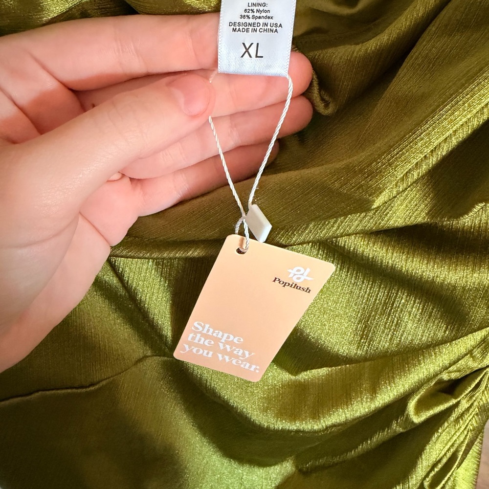 NWT Popilush green dress with shape wear - Picture 5 of 7